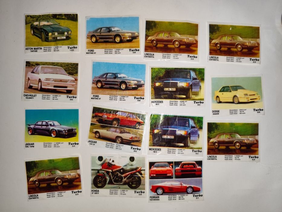 Картинки от дъвки Турбо - ретро листчета