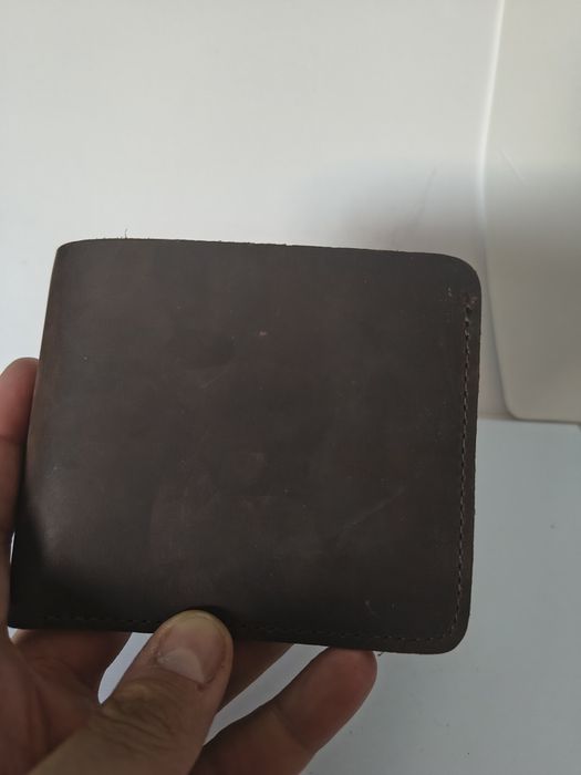 Portofel handmade din piele naturala de bovina maro închis