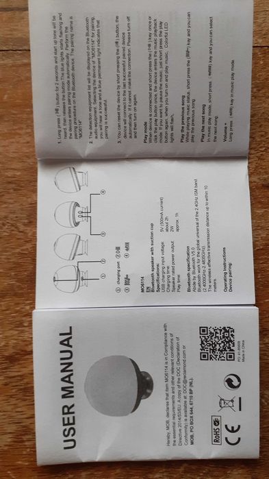 тонколонка блутут гъбка 5.0 Bluetooth, стойка за телефон