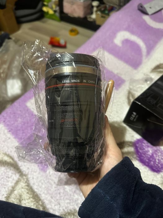 Camera Lens Cana de cafea, Foto Fun din otel inoxidabil nou, la cutie