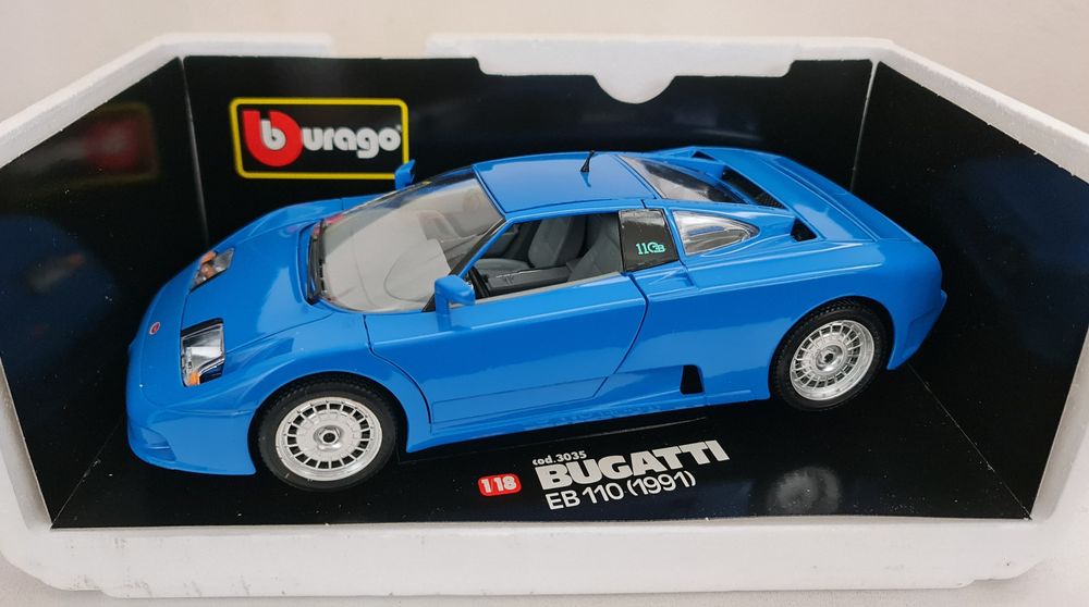 BUGATTI EB 110 /1991/PORSCHE 911 Bburago Italy 1.18 м.