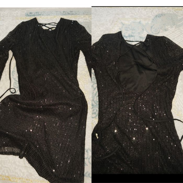 короткое блестящее платья