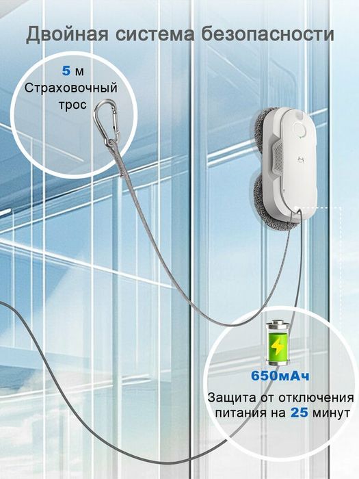 Робот мойщик окон с 46 тряпками с распылением преобразованием частоты