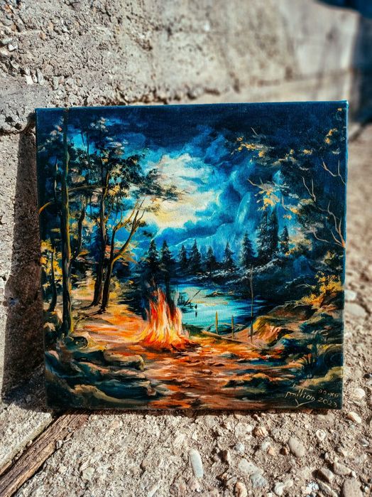 Peisaje cu panza bumbac in ulei