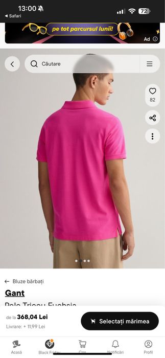 Tricou barbati gant original xl polo