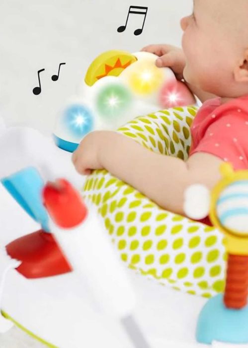 Jumper pliabil centru de activitati +4luni-12kg,scaun360°,sunete,lumin