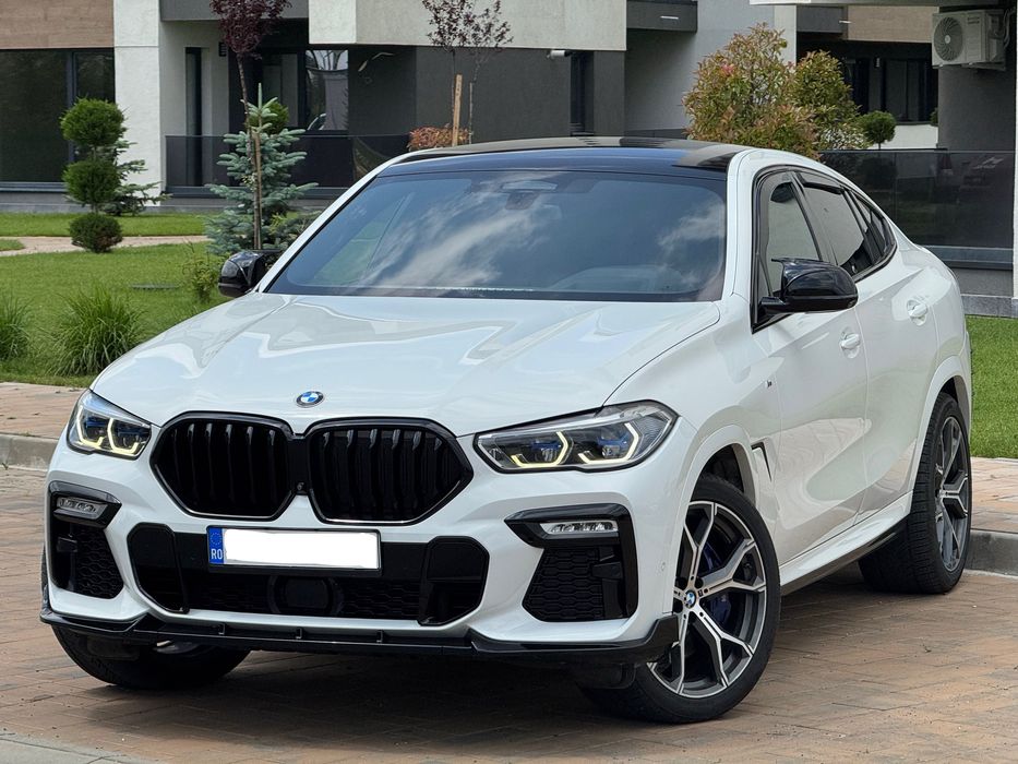 BMW X6 2021 3.0 Diesel Pachet M/Laser/Alb perlat/Swarovski