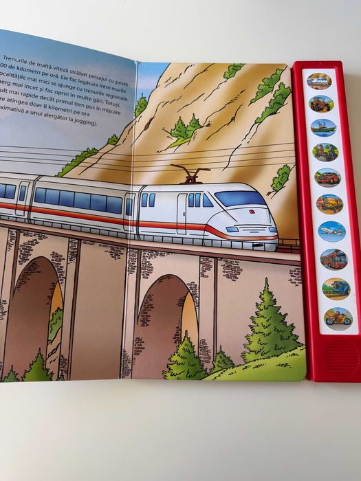 Carte cu sunete cu vehicule (pagini cartonate)