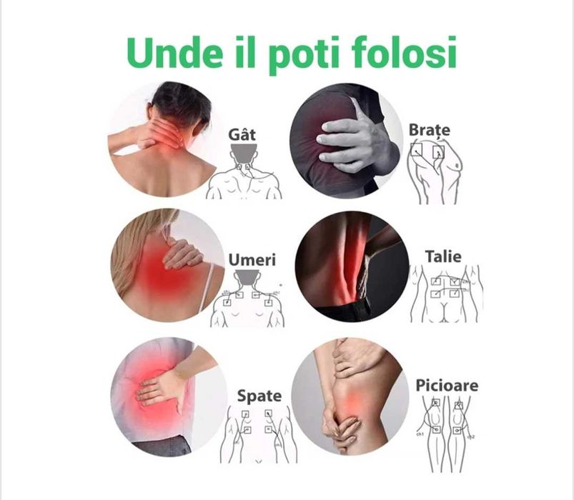 Aparat De Masaj Cu Electrostimulare/Fizioterapie, Alb