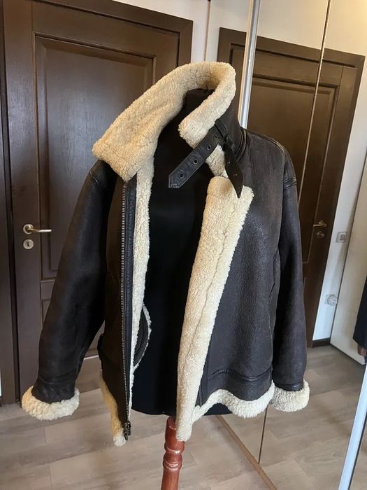 Cojoc Aviator jacket shearling( piele si blana nat)