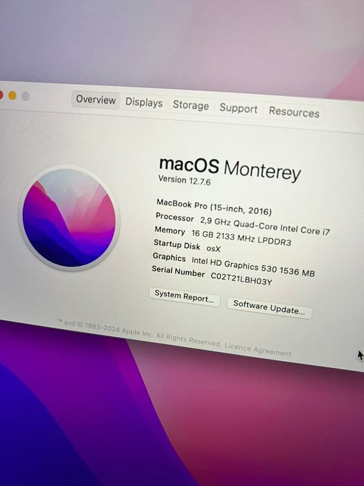 Macbook Pro 2017 16Gb RAM 1Tb SSD Video Dedicat 4Gb FULL BOX