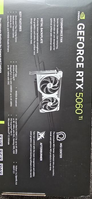 Placa Video Nvidia MSI RTX 5060Ti Ventus 2X OC Plus 16GB GDDR7 128bit Sigilat 5060 ti