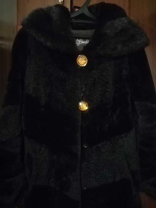 Шуба мутоновая с норкой