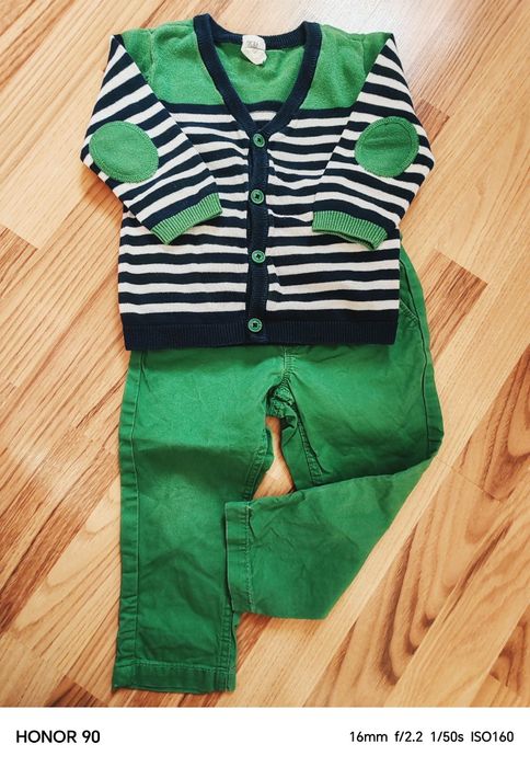 Set pantaloni si jerseu, H&M, mar 80cm