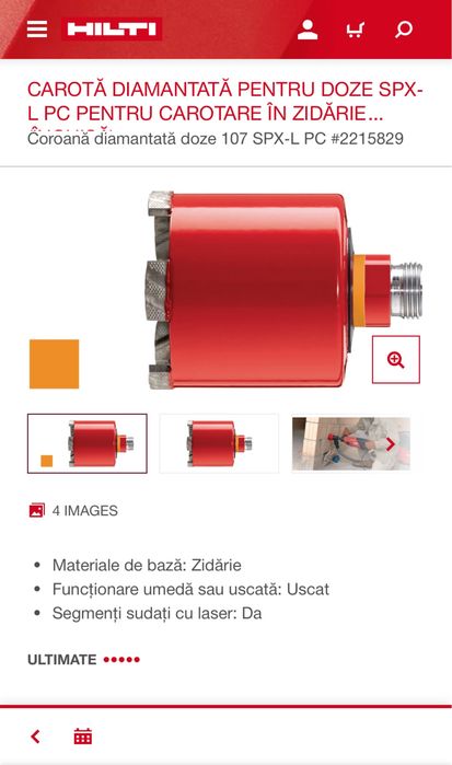 Burghie /  Carote / Discuri, HILTI