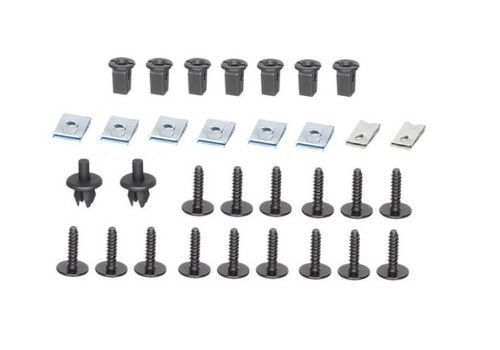 Clema, clips fixare carenaj Ford Galaxy; Seat Alhambra, Arona; Skoda Superb; VW Golf III Hatchback/Combi/Cabrio, Sharan, Vento/Jetta model SUA; set 32 bucati, 161867299, 811807577C, N0385491, N0385494,