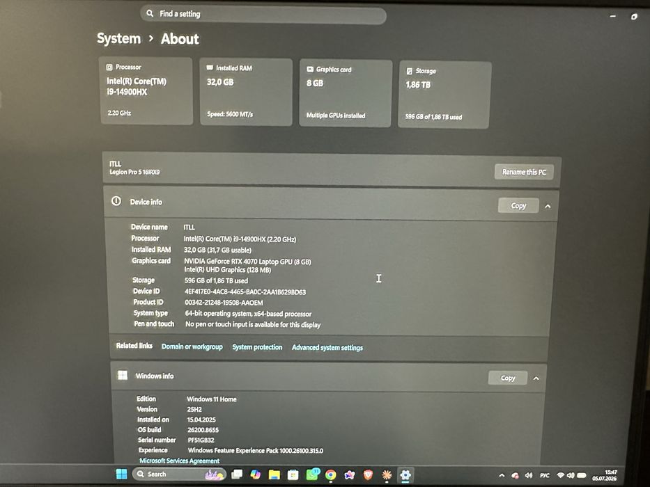 Lenovo Legion Pro 5 16IRX9