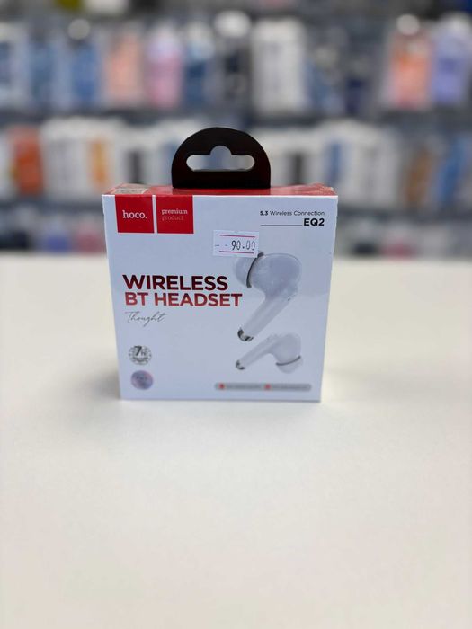 Casti Wireless, HOCO EQ2, BT 5.3, Smart True Wireless, Alb