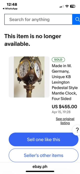 Часовник DUGENA четиристранен бронз дърво кварцов механизъм работещ  !