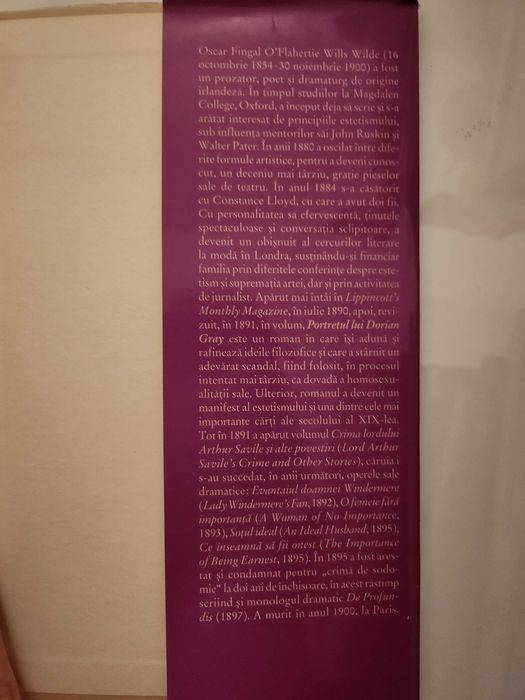 Portretul lui Dorian Gray, Oscar Wilde, cartonata