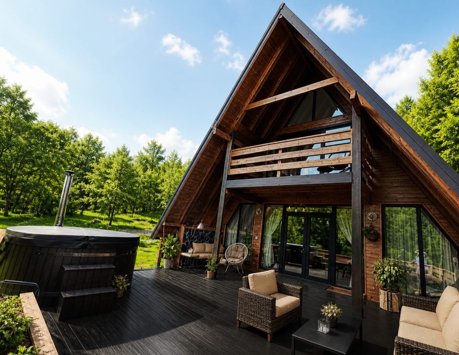 Refugiul A-Frame piscină încălzită/ciubăr/saună