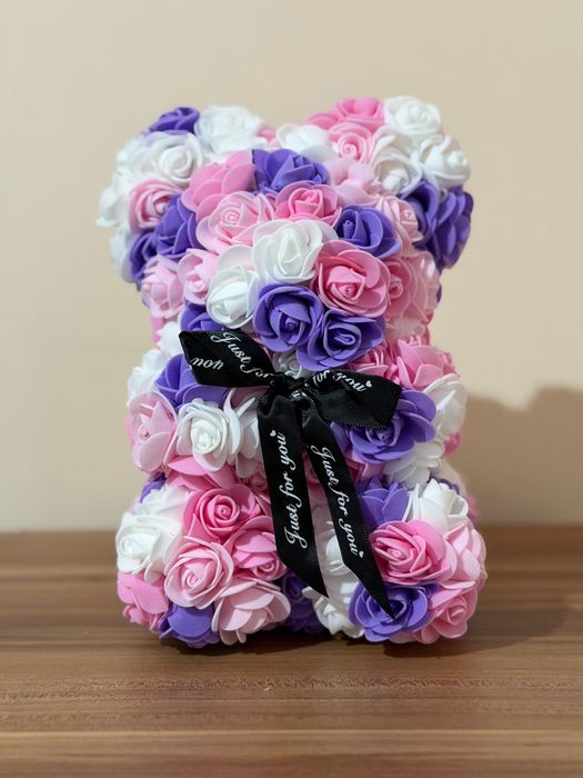 Мече от вечни рози и сърце от вечни рози за Свети Валентин и 8 март