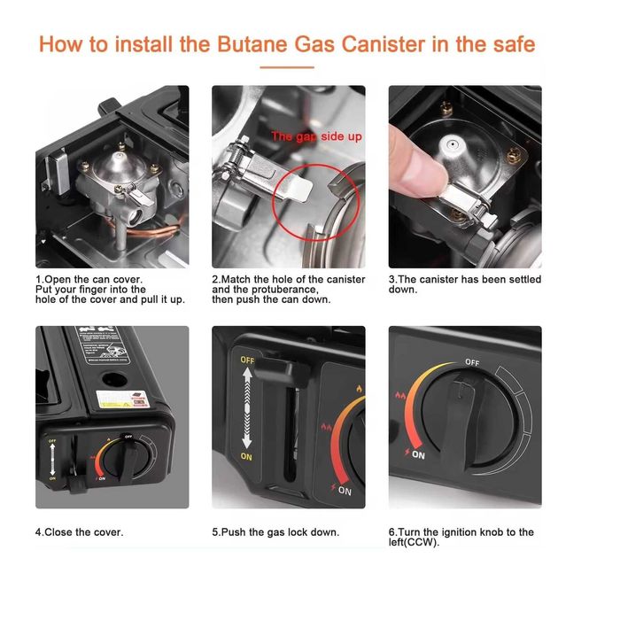 Aragaz camping, aprindere automata, 27x34x9 cm cutie transport inclusa