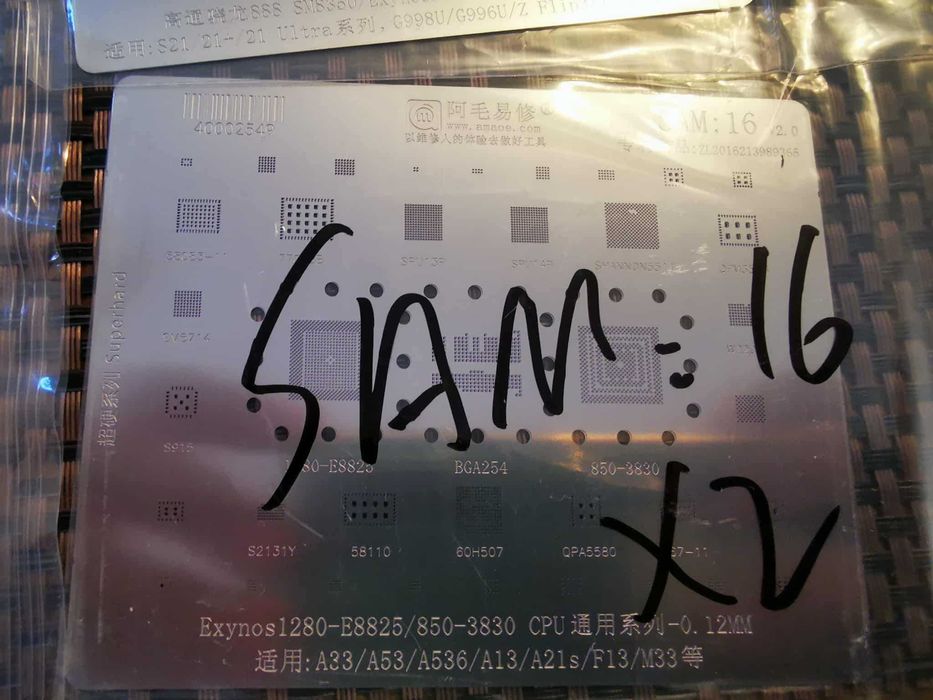 Set 34 site BGA reballing cip Samsung S24 S23 S22 S21 S20 S10 FOLD A14