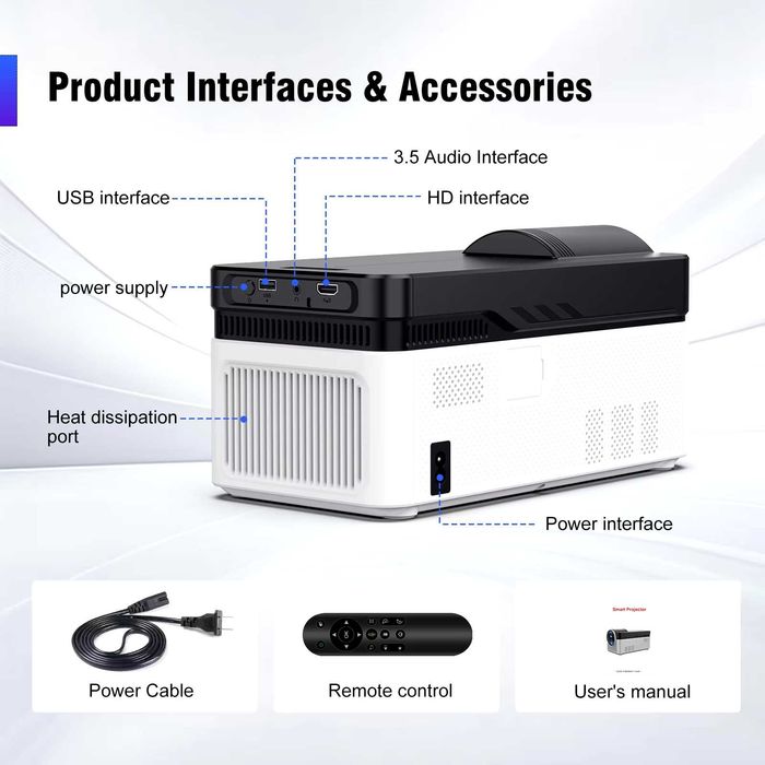 Videoproiector Smart Magcubic Ultra  HY450, 1080p, 900 ANSI, AutoFocus