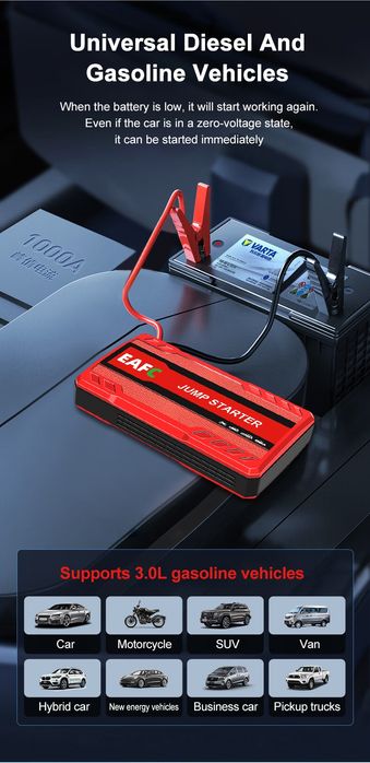 Robot Pornire Auto Jump Starter 3in1 + Gentuță Protecție