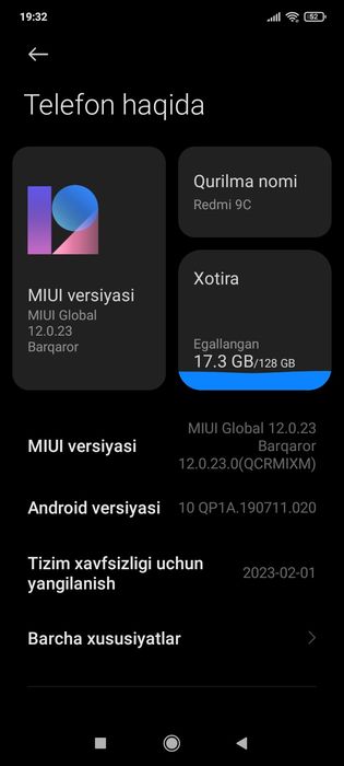Redmi 9C 128gb ideal