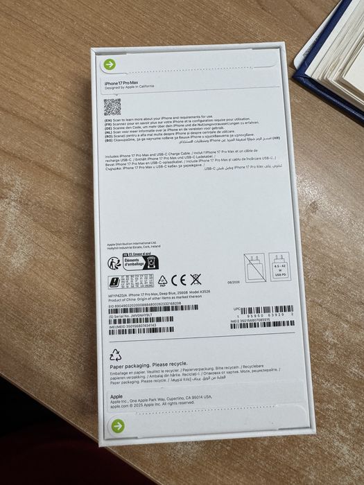 Iphone17 pro max blu