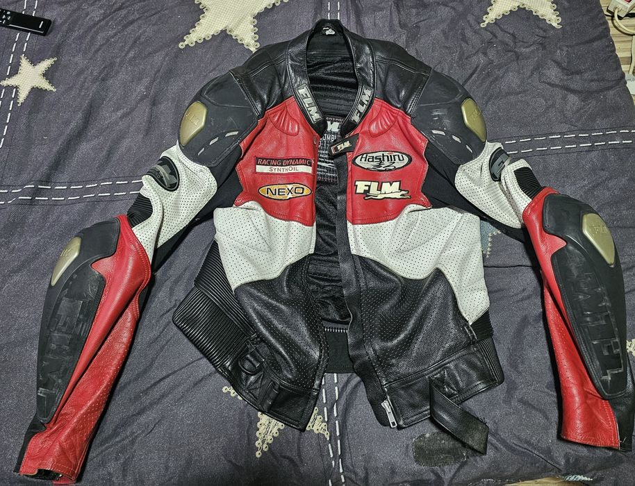 Geaca moto piele