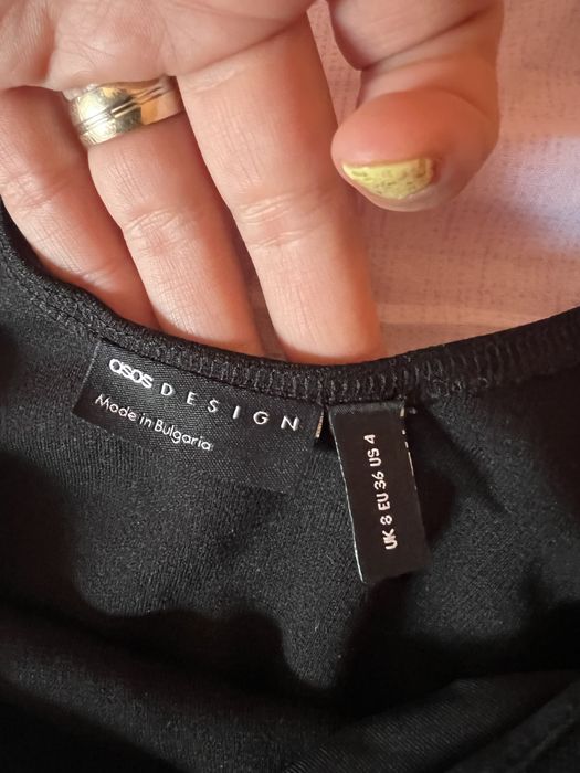 Body negru asos organza S