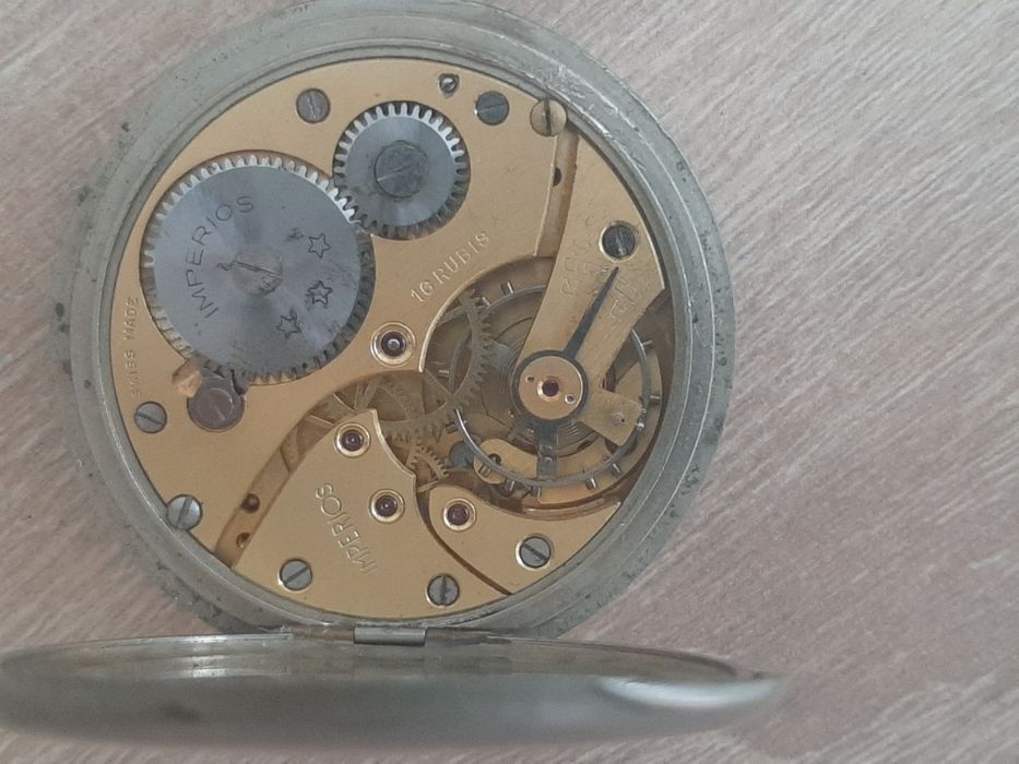 Ceas de buzunar LANCO, mecanic, Swiss Made - Vintage funcțional/ Ceas de buzunar elvețian IMPERIOS – Mecanic, 16 Rubine, Swiss Made (Antic / Colecție)