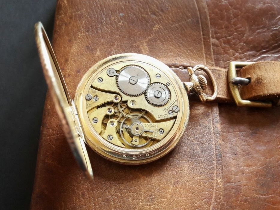 Часы карманные Lanco 1920е гг обтяжка золотом! Недорого!