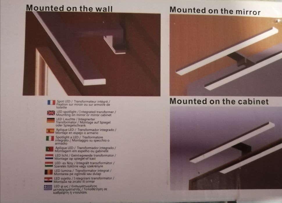 Осветление за огледало за баня Aourow LED 5W 230V 500LM, IP44