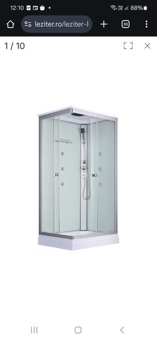 Vand cabina dus HIDROMASAJ  70x100  LEZITER 1600 LEI