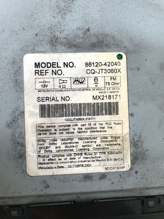 Магнитафон от RAV 4