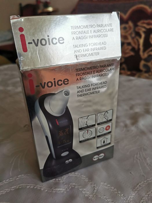 Говорещ многофункционален термометър за уши и чело