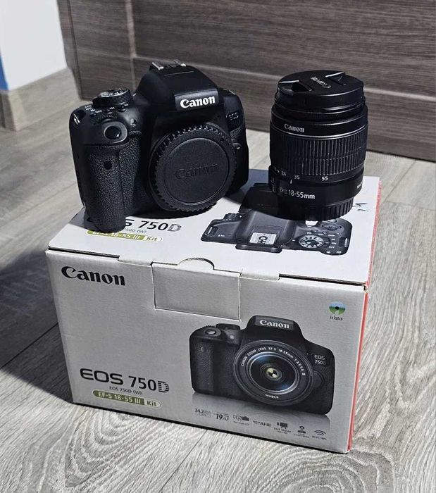 Kit Canon 750D+obiectiv 18-55mm