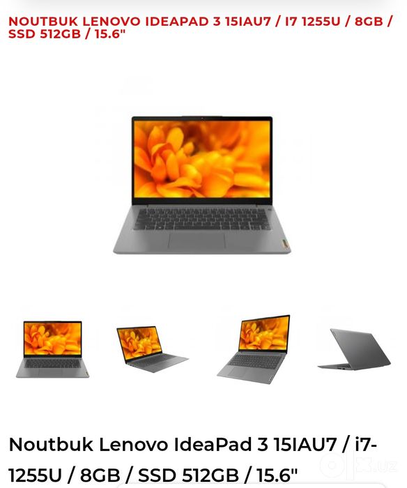 Lenovo  — i7 / 8GB / 512GB SSD