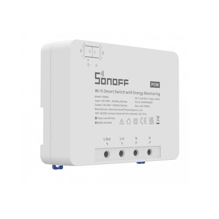 SONOFF POWR3 25A 5500W  Прекъсвач с измерване на консумираната енергия