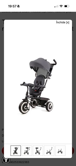 Tricicleta kinderkraft aston