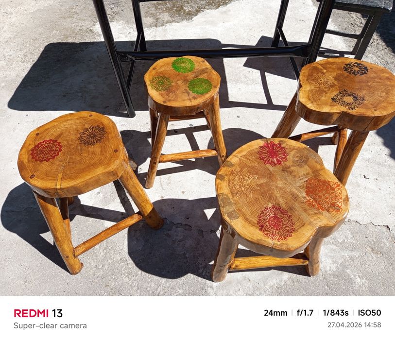 Set rustic masă +scaune