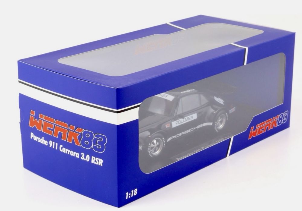Porsche 911 Carrera 3.0 RSR #4 negru macheta auto scara 1:18 WERK83