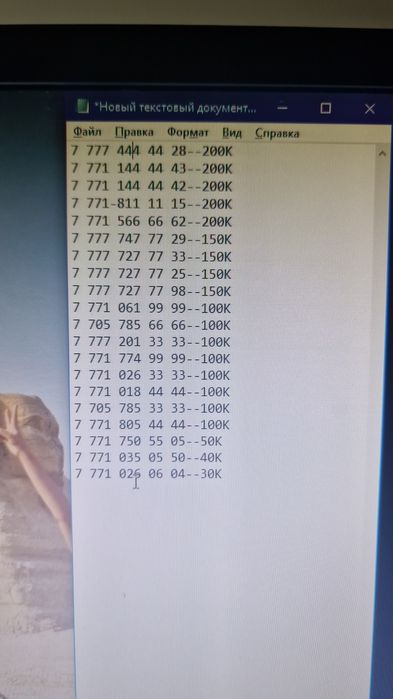 Номера вип. В продаже