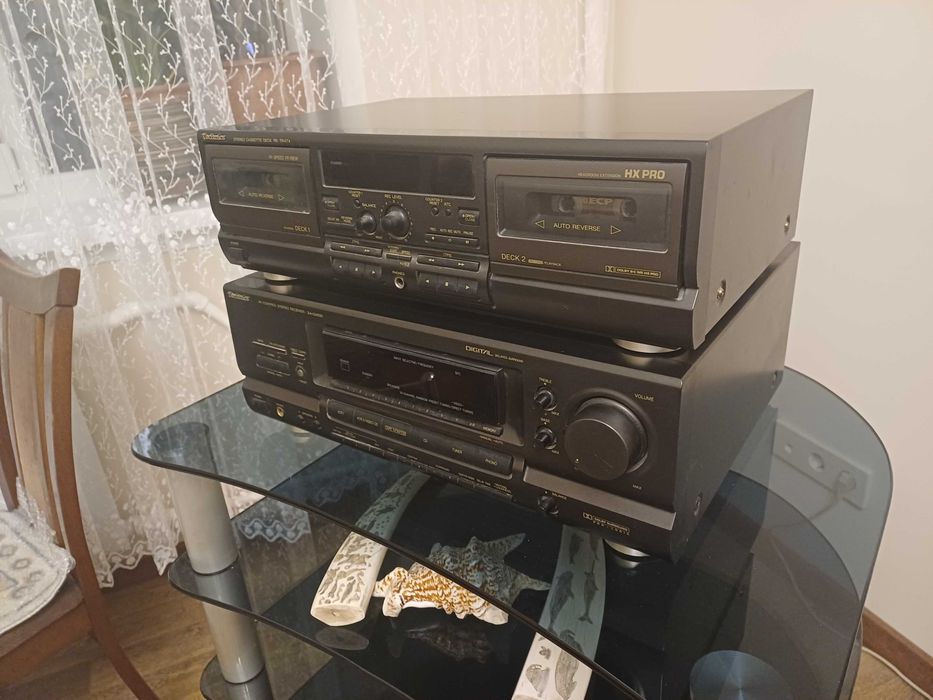 Музыкальный центр Technics - AV ресивер и двухкассетник.