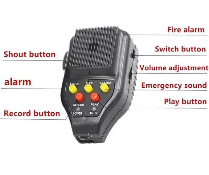 Сирена с микрофон и запис, 100W, 12V