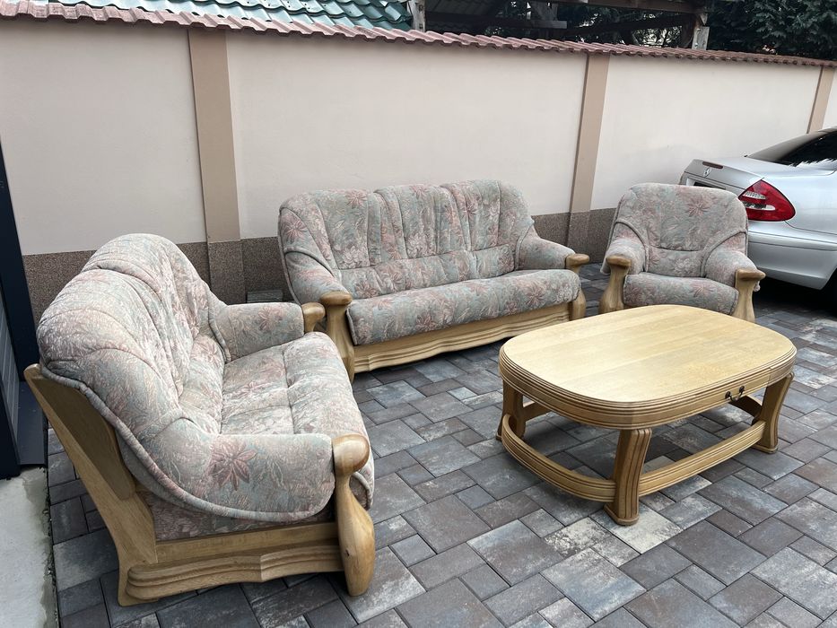 Set Canapea Canapele 3 - 2 - 1 Lemn Masiv